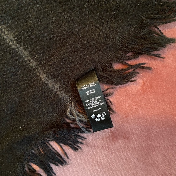 Plaid Turtleneck Cape Sweater | DYNAMITE - Picture 8 of 8